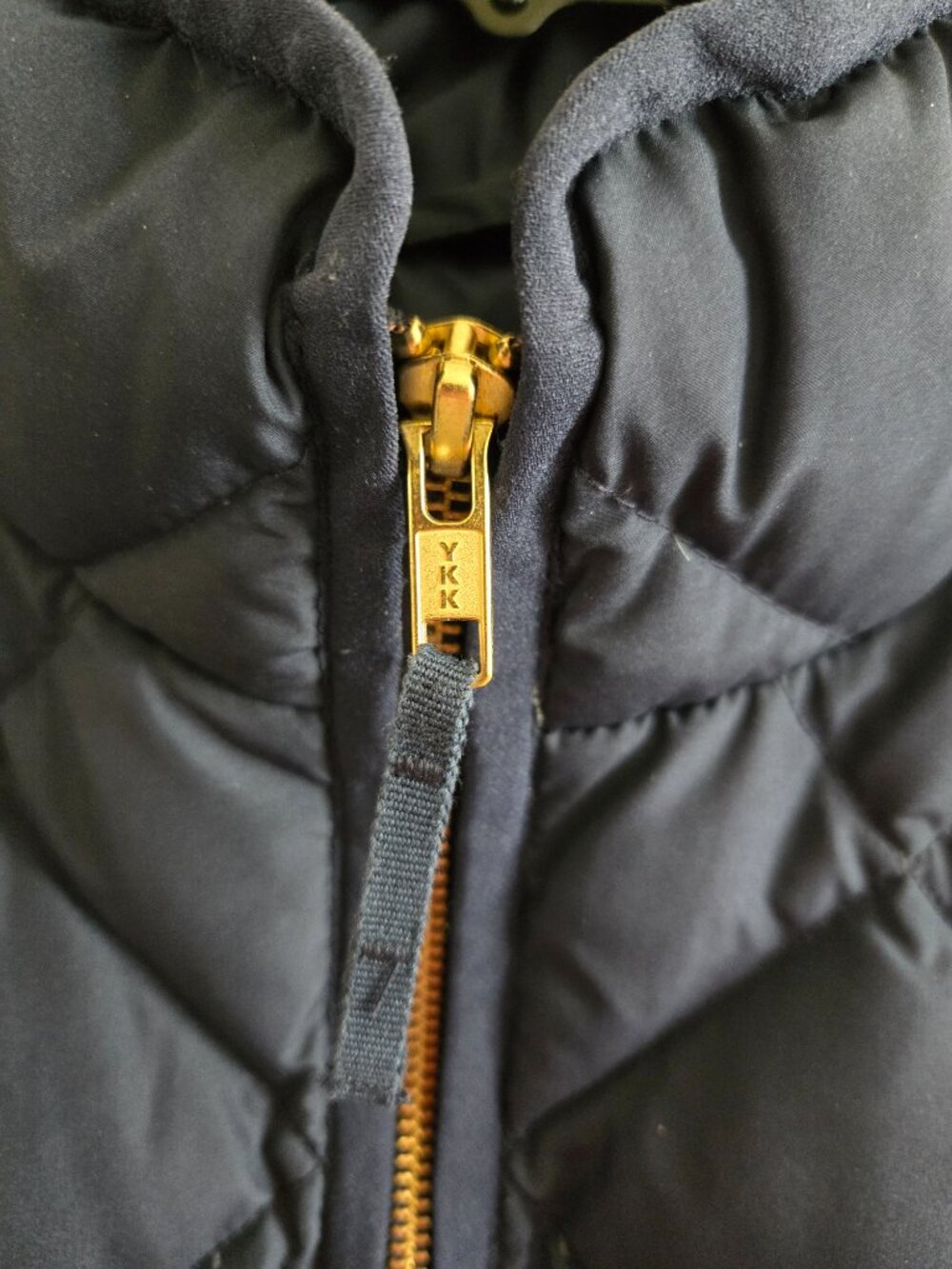 J Crew navy blue quilted vest xxs petite - Picture 3 of 6